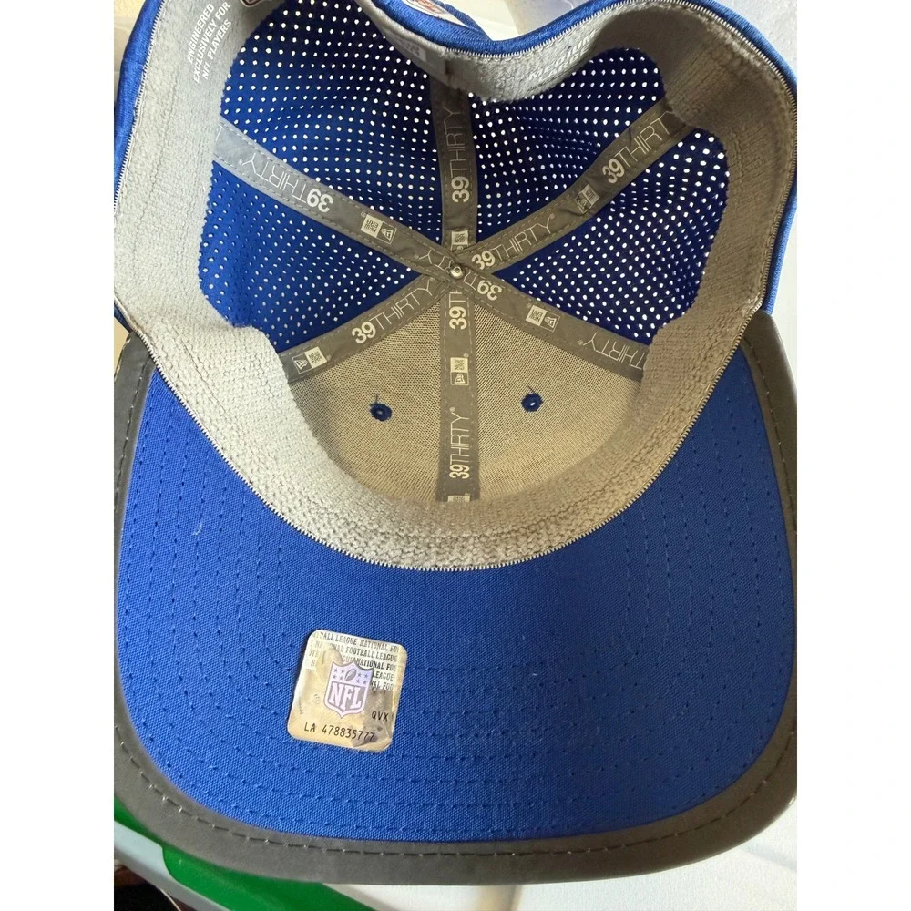 New York Giants New Era 39THIRTY Hat Medium Large Blue NFL Sideline Cap